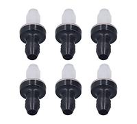 Dioche 10mm Non V6Pcs Check Valve Plastic Non Return One Way Inline Valve for Liquid and Gas 3/8inch Interface Diameter with Excellent (#2)