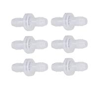 Dioche 10mm Non V6Pcs Check Valve Plastic Non Return One Way Inline Valve for Liquid and Gas 3/8inch Interface Diameter with Excellent (#1)