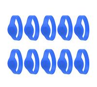 Dioche 10pcs RFID Wristband, 125KHz RFID Bracelet, Silicone, Blue, IP68 Waterproof, Access Control, Swimming Pool, Sauna Room