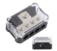 Dioche 12 Volt Power Power Distribution Block 1 Way in 4 Ways Out Car Stereo Amp Splitter Connecting Box for Car, RV, ATV, Boat