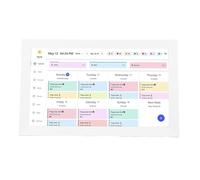 Dioche 15.6 Inch Smart Digital Calendar Planner Touchscreen Interactive Display Wall Mount Family Organizer with 32GB Storage for Home Kitchen Office ABS Material (GB Plug)