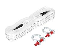 Dioche 16.4ft Tow Cable, Duty Car Towing Strap with Steel U-shaped Hooks, Supports Up to 18 Tons, Ideal for Cars, 4x4s, and Agricultural Vehicles