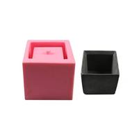 Dioche 1Pcs Flower Pot Planter Silicone Mold - Handmade Craft Tool for Gardens, Create Unique Planters & Resin Crafts - Pink Color, S & L
