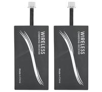 Dioche 2 Adapter 2-piece Universal Type-C Wireless Charging Receiver Phone Sticker, Compatible with Major Brands, Intelligent Adaptive, Lightweight and Portable, 5V/1000mA.