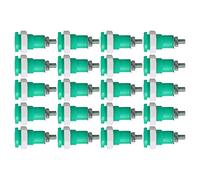 Dioche 20Pcs Banana Socket 4mm Premium ABS Plated Brass Electrical Connectors for Electronic Equipment Industrial Devices Solar Panels (Green)