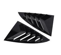Dioche 2Pcs Car Rear Window Shutter Cover Trim Stylish Look Window Louver Side Vent Trim Replacement for 2023 and Later (Bright Black)