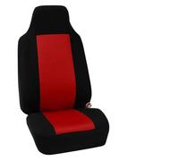 Dioche 2pcs Highback Integrated Car Cover Full Set, Gray - Compatible with Various, Easy Slip-On Design, Mesh Cloth, & 2MM Sponge Padding (Red Black)