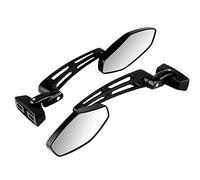 Dioche 2Pcs Motorcycle Modified Racing Rearview Mirror Side Mirrors for, Folding Handlebar Design, Aluminum, Universal Fit