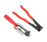Dioche 2Pcs/Set CV Joint Ear Clamp Banding Tool Kit, Stainless Steel Universal for Car, CV Boot Crimp Pliers for Hose Clamping