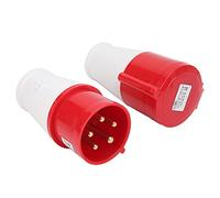Dioche 3 Phase 5 Pin Power Cable Connector, Waterproof Industrial Plug Connector Socket Set, 380-415V 32A 3P+N+E IP44 Cable Wire Connector for Agriculture Chemical Metallurgy Station