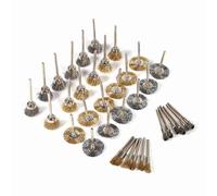 Dioche 36 Pc Wire36pcs Brass & Steel Wire Brush Set - Polishing & Tools for Wood, Metal & More - Compatibility with Electric Tools