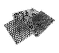 Dioche 3D Embossing Folders 4Pcs Plastic Embossing Folders Set DIY Template for Card Making & Scrapbooking Craft Tools Compatible with Most Machines