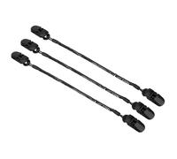 Dioche 3pc Sailin3pcs Black Cap Retainer Clips - Durable Fishing Apparel Holder with Retractable Coiled Cord - Prevents Caps From Blowing Away on Windy Days