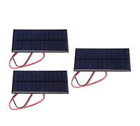 Dioche 3pcs DC 6V 1W Solar Panel Cell Power Module Polycrystalline Silicon Solar Panel with 30cm Cable High Efficiency Charger for Scientific Research Projects and Small