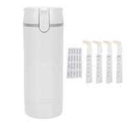 Dioche 4 in 1 Travel Dispenser Bottle Leakproof Refillable Portable Press Bottle Kit for Shampoo Conditioner Lotion 30ML Clear Scale PET ABS Silicone Sealing 12x4 5cm 4 Bottles Set (White)