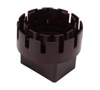 Dioche 4 Inch PVC Downspout Adapter Plastic Drain Adapter Replacement Downpipe Converter Connector with Screws Black S 2x3in (Brown S 2x3in)