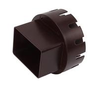 Dioche 4 Inch PVC Downspout Adapter Plastic Drain Adapter Replacement Downpipe Converter Connector with Screws Black S 2x3in (Brown L 3x4in)