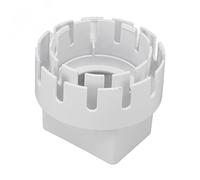 Dioche 4 Inch PVC Downspout Adapter Plastic Drain Adapter Replacement Downpipe Converter Connector with Screws Black S 2x3in (White L: 56 - 58cm / 22 - 22.8in)