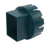 Dioche 4 Inch PVC Downspout Adapter Plastic Drain Adapter Replacement Downpipe Converter Connector with Screws Black S 2x3in (Green L 3x4in)