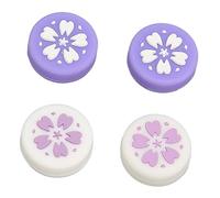 Dioche 4 Pcs Cute4 Pcs Thumb Grip Caps for, Soft Silicone Anti-Slip Joystick Caps, Lightweight and Comfortable Thumb Stick for Lite, Stylish Design (Purple)