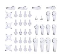 Dioche 40Pcs Invisible Nail Screws Wall Hooks No Trace Picture Hangers Multi-Functional Art Frame Hanger - Perfect for Home, Classroom & Workplace