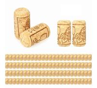 Dioche 50pcs Wine Bottle Stoppers, Cheese Bottle Stoppers, 40 * 21mm High-Density Oak, Sturdy and Airtight Sealing for Wine and Vinegar Bottles, DIY Crafts, Multi-Purpose (100pcs)