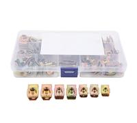 Dioche 5mm Clamp/Holder Nut 60Pcs U Nut Clamp/Holder Kit - Strong Rust Resistant Stainless Steel - High Elasticity M4 M5 M6 M8 U Nuts for Car Motorcycle Accessories