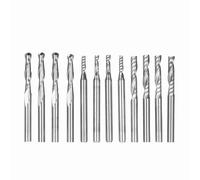 Dioche 5PCS 4-Flute End Mill Bits Set High Speed Steel Milling Cutter Router Bits - Versatile CNC Tool for 2D/3D Carving - Perfect for Wood, Metal, and More (12pcs)