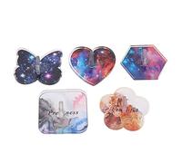 Dioche Acrylic Nail Tip Stand Holder 5PCS Art Practice Display Manicure Tool for Salon Artists Beginners Schools Homes Multiple Colors