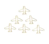 Dioche Aeroplane Paperclips Airplane 100 Gold Airplane-Shaped Metal Paper Clips - Lightweight, Durable, Rust-Resistant, Beautiful Stationery for Office and Home Use
