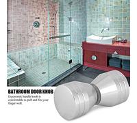 Dioche Aluminum Alloy Chrome Plated Pull Handle Knob for Shower and Bathroom Glass Doors - Durable & Ergonomic - Easy Installation - Fits 4~16mm Thickness (Aluminum Alloy*2)