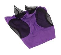 Dioche Anti Fly HBreathable Horse Fly Mask with Ears Protection - Elastic & Comfortable Horse - & Protection for All Breeds - Ideal Equestrian Gear (Purple)