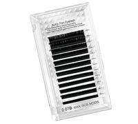 Dioche Auto Fan False Eyelashes Professional Salon Black Volume Lashes Easy Fanning Extension 12 Rows Nanometer PBT Material For Eyelash Beauticians Beauty Salons (0.3-0.6in Mix)
