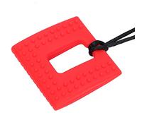 Dioche Baby Teether Silicone Sensory Chewing Toy HighQuality Soft Safe Pain Relief Teething Toys for Newborn Infants Toddlers Boys Girls Autism ADHD Sensory Needs Red Blue Gray (Red Square Ark