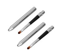 Dioche Bare Miner2pcs Ergonomic Lip Brush Set - Extended Sealing Design for Easy Cleaning, Compact Aluminum Tube Lipstick Brush for Daily Makeup, Perfect for On-the-Go.