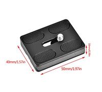 Dioche Basics Tripod Arrow Storage Case Plate With 1/4 Inch Screw Mount For Arca Tripod Ball Head, Compatible With SLR Cameras, Lightweight Alloy Construction, Easy (PU50)