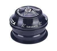 Dioche Bicycle Headset, Aluminium Alloy 44mm Mountain Bike Headset, Bike Front Fork Bearings Stem Headset Replacement Bicycle Accessory for Mountain Bike (Black)