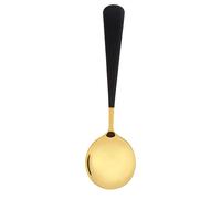 Dioche Black Gold 304 Stainless Steel Spoon,Rounded Soup Spoon for Restaurant Household Kitchen Use, Elegant and Simple Design with Comfortable Handle, Suitable Tableware for Soups