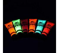 Dioche Blacklight Face And Body Paint Glow In The Dark Long Lasting Luminescent Pigment Washable For Nightclubs Festivals Halloween Parties 6Pcs Set (purple)