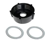 Dioche Blender Jar Base + 2 Pcs Replacement Rubber O-Ring Gaskets for Blender - Durable Screw Cap Parts to Revive Blending Experience