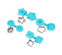 Dioche Blossom Sugar Art Four Flower-Shaped Silicone Chocolate Molds with A Cutter. A Kitchen Essential, Safe, Durable, and Easy to Suitable for Birthdays, Baby Showers, and
