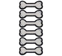 Dioche Bone Patch Bone 6pcs Dog Pattern Embroidered Cotton Patches Pack for DIY Clothing 6x2.7cm/2.4x1.1in - Create Unique Styles for All Occasions