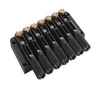 Dioche Bridge Replacement Headless Headless Bridge Replacement 7 Strings Alloy Steel with Brass Finishing for Electric Guitars - Perfect for Musicians Seeking Superior Tone and Aesthetic (GA1127)