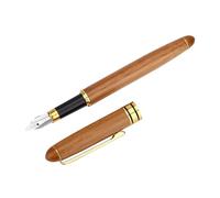 Dioche Broad Nib Fountain Calligraphy Art Pen - Broad Stub Nib Tip for Gothic, Arabic, Italic Writing - Piston-Style Ink Reservoir - Bamboo Handle - Ideal Calligraphists and (Pen tip 1.5mm)