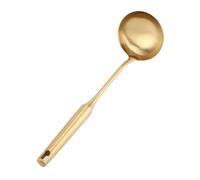 Dioche Brushed GoStainless Steel Ladle Spoon - Big Soup Ladle & Kitchen Turner Cooking Tool - Anti-Scalding, Ergonomic Design, Easy to, Rose Gold & Gold Options - Durable Kitchen ()