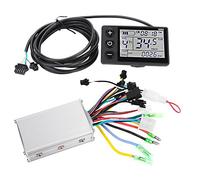 Dioche Brushless Controller, Electric Motor Controller, 24V-48V Waterproof LCD Display Panel Brushless Controller Kit for Electric Bicycle Scooter for Steady Speed, Sensitive Control (36V/48V 350W)