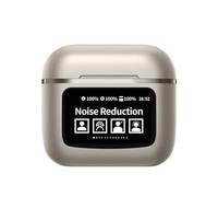 Dioche BT5.4 True Wireless The YW09 Wireless Earbuds Feature a Touchscreen and Intelligent Noise Cancellation, Come with a Charging Case, and Are IPX5 and (Gold)