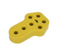 Dioche Car Hanger Bushing Muffler Rubber Insulator Mount Bracket 7 Holes 12mm Dia (Yellow)