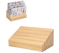 Dioche Card Holders for Playing Cards, Hands-Free Wooden Cards Tray Rack Holder for Playing Cards Card Games Stands Accessory for Adults Seniors