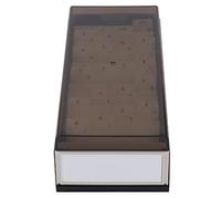 Dioche Card Rolodex Rolodex Index Card Holder - Accommodates 800 Business Cards A to Z Organizer with Transparent Cover - Durable Plastic & Iron Design for Efficient Management (Black)